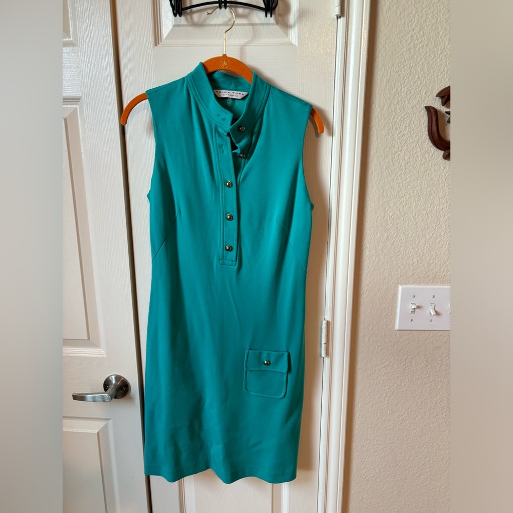 Trina Turk, short ponte shift dress.